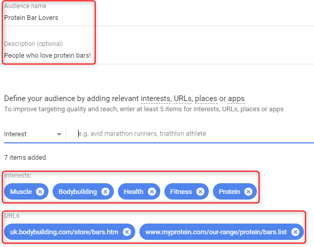 custom affinity audiences