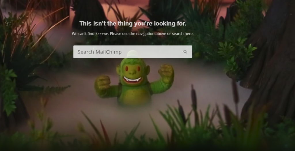mailchimp 404 page