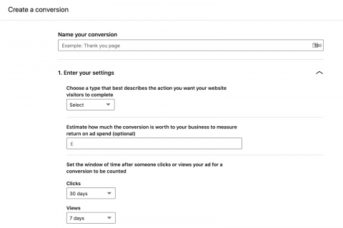 conversion tracking on LinkedIn