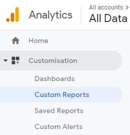 Custom report steps - Google Analytics day of week