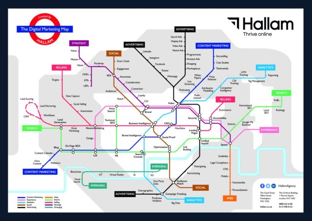 Hallam Digital Marketing Map 2020