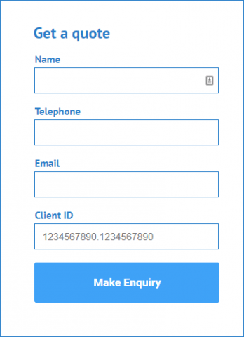 form field with Client ID