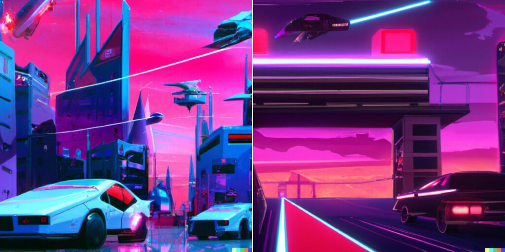 dalle2 generation futuristic synthwave