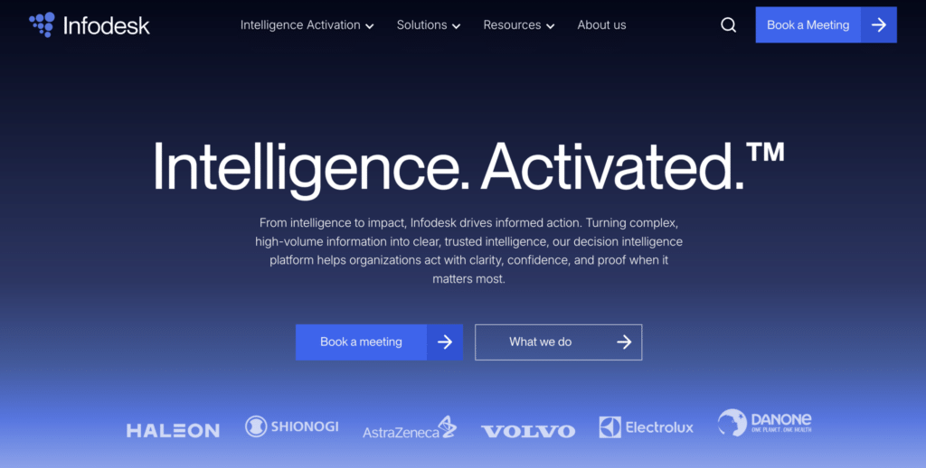 Homepage image of the Infodesk website