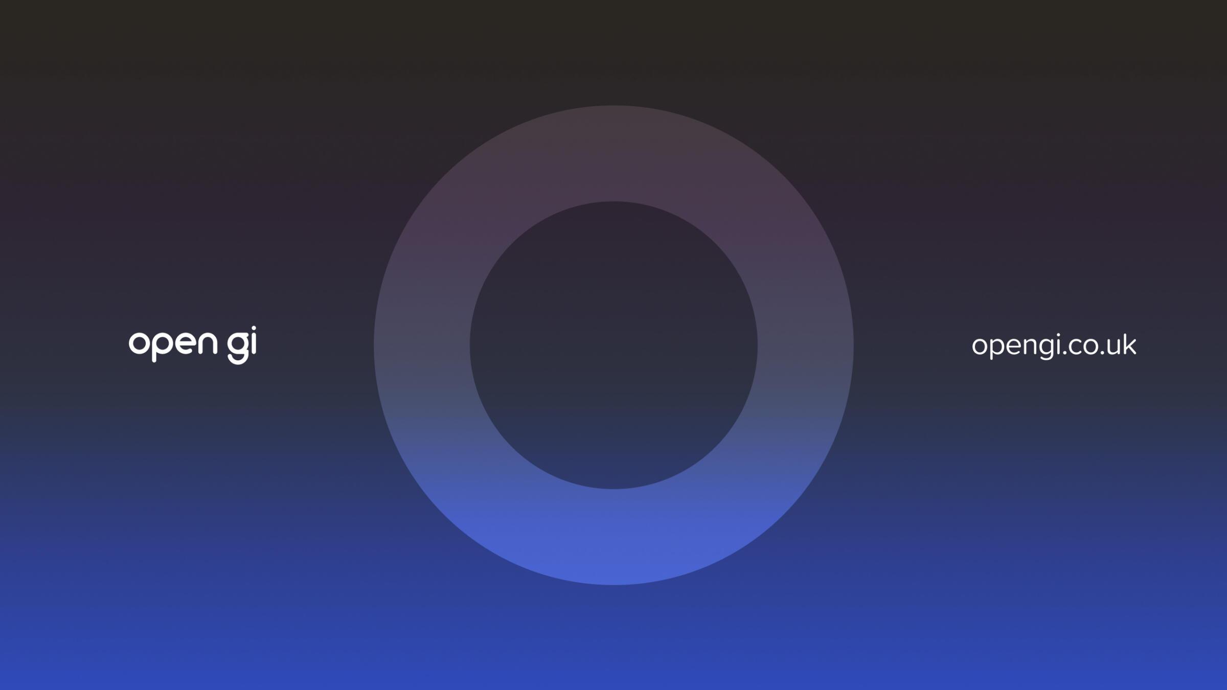 OpenGI portal on blue gradient