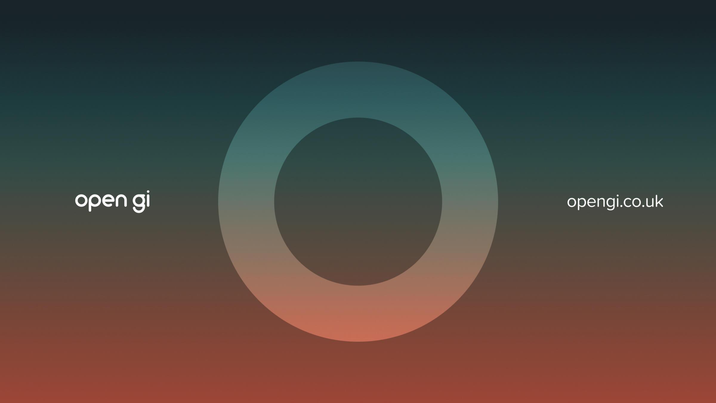 OpenGI portal on red gradient