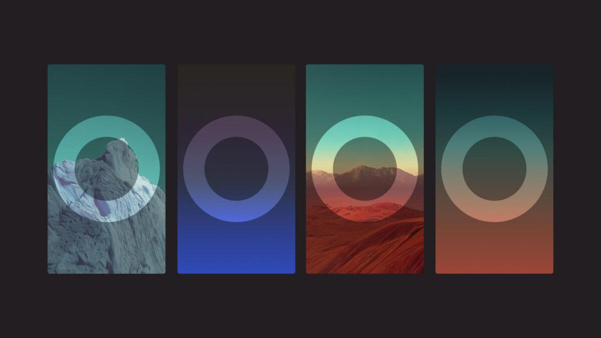 OpenGI portal on blue, red and world backgrounds