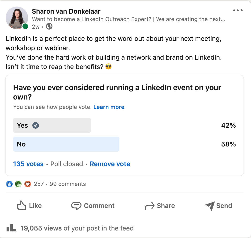 linkedin poll