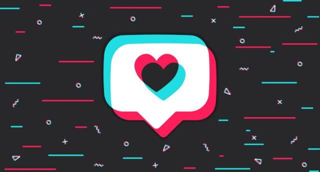 A stylised graphic of a 'Like/Comment' with TikTok branding and colours