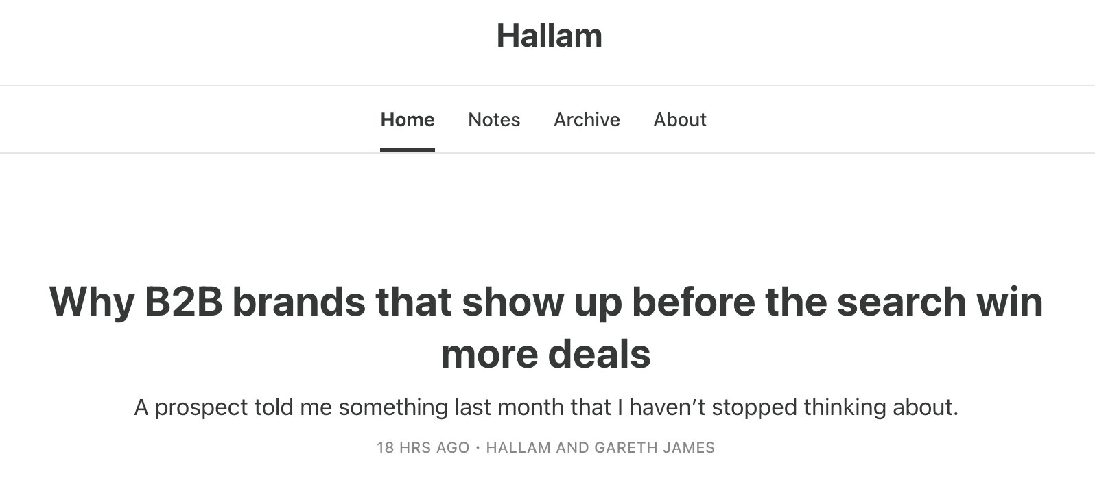 hallam substack