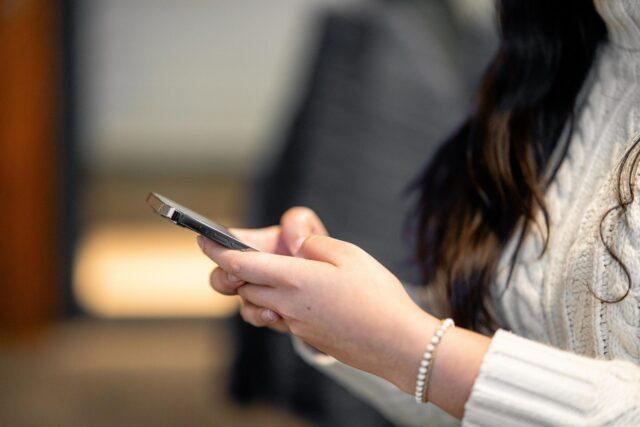 person on phone